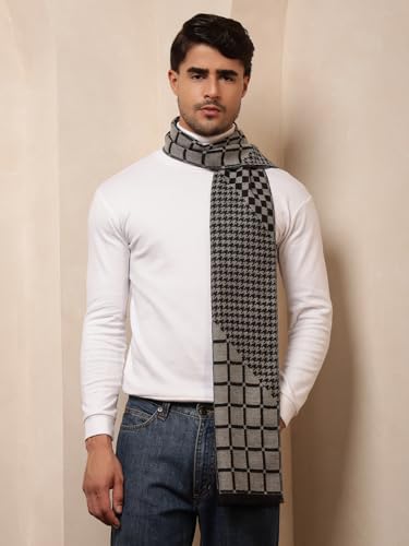 Image of Ravaiyaa - Attitude is everything Men's Reversible Stripe Pattern Winter Wool Scarf, Muffler 72 inchx12 inch Inch