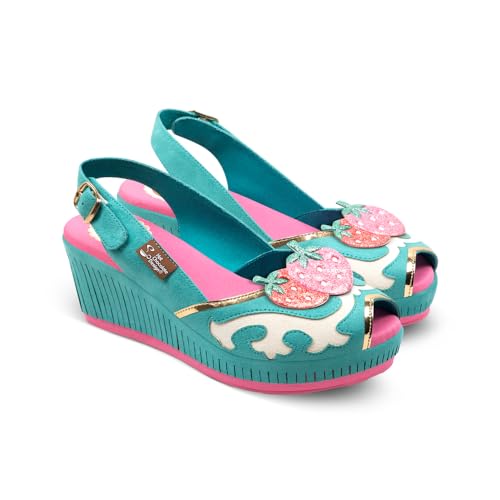 Image of Hot Chocolate Design Funky Women's Peep Toe Wedge Sandals