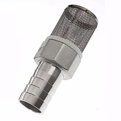 YUZGUHEY Jardín 1 Pieza de Acero Inoxidable, Tubo riego jardín, Bomba Lavado Coches, Filtro, Agua Malla Red(2' 50mm)