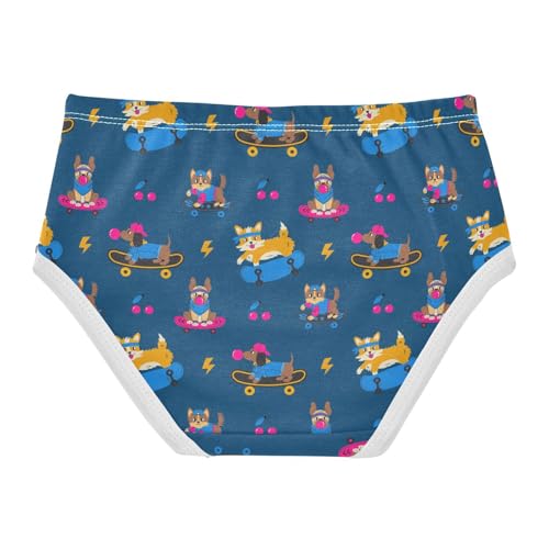 Girls' Underwear Dog Skateboard Cotton Stretch Comfort Toddler Panties2