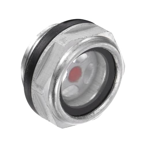 CoCud Verre de Niveau D'Huile pour Compresseur D'Air, | Filetage Mâle G1/2 | Fenêtre en Verre Indicateur de Niveau D'Huile Avec Tête Hexagonale en...