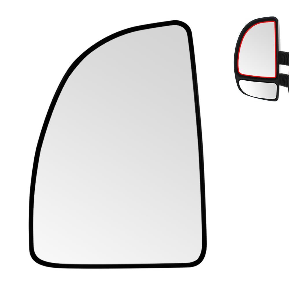 SENZEAL Verre de Rétroviseur Remplacement pour Fiat Ducato Peugeot Boxer Citroën Jumper 1998-2006 Chauffant Retroviseur Extérieur (Supérieur Gauche)
