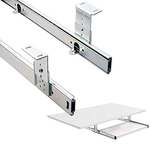 Bandeja deslizante para teclado ajustable en altura: optimiza el espacio de tu mesa de oficina. 2