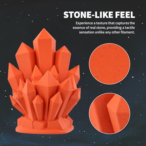 Image of OVERTURE Rock PLA Filament 1.75mm, Marble PLA 3D Printer Filament 1kg Spool (2.2lbs), Dimensional Accuracy + /- 0.02 mm, Fit Most FDM Printer (Mars Red)