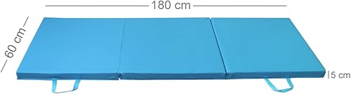 Miniatura 6 de PRISP Alfombrilla de ejercicio plegable de 6 x 2 pies  Colchoneta de gimnasia de tres pliegues para gimnasio en casa y entrenamientos de fitness, 2