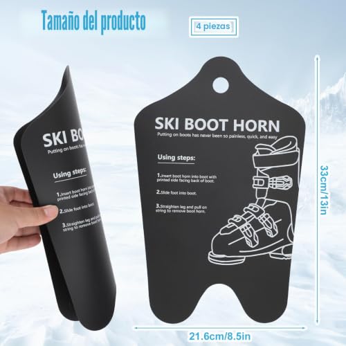 Calzador para esquí Gosknor en lámina resistente y ajustable para botas 2