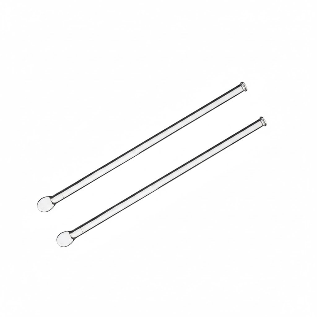 Borosilicate 3.3 Glass Stirring Rod with Flat Paddle | Borosilicate Laboratory Stirrer Inches(6, 8, 10, 12) | Heat Resistant Glass Mixing Rod for Chemistry Lab (2, 10 Inch (250mm × 6mm))-image-19