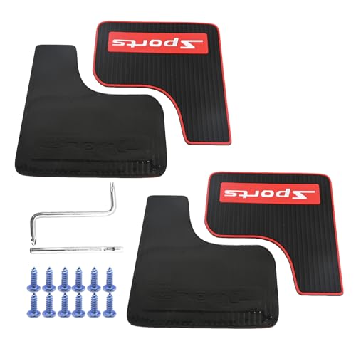 Image of 4Pcs Mini Size Mud Flaps Front & Rear Universal Car Splash Guards Soft Rubber Mudguards Replacement for Sedan Replacement for Hatchbacks