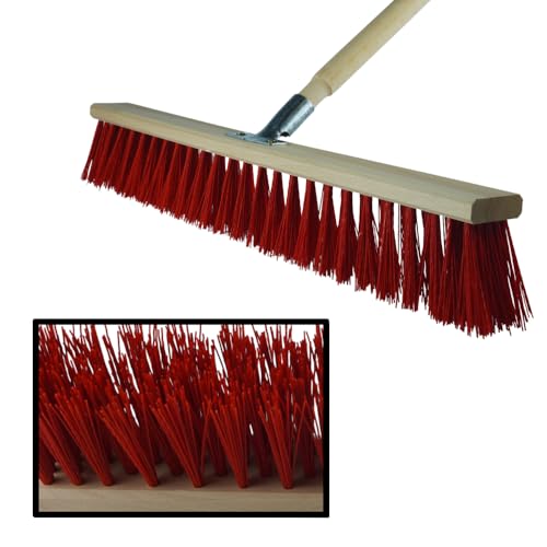 Straßenbesen Saalbesen Besen, Industriebesen Kehrbesen, Holzbesen Kehrbesen Werkstattbesen, Industriebesen, Terassenbesen Haarbesen, wählbare Breiten, mit oder ohne Stiel (100cm mit 150cm Stiel) – Bild 8
