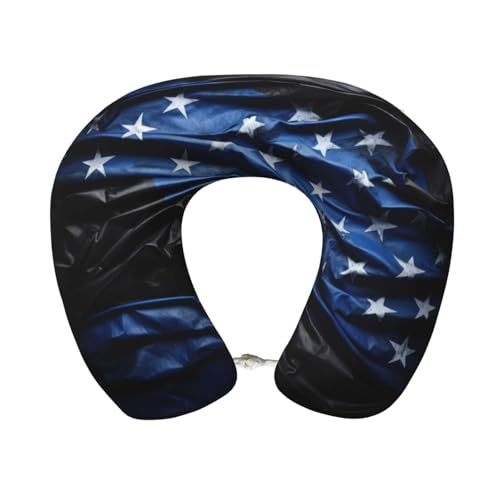 Almohada de viaje de poliéster tamaño único negra miniatura 1
