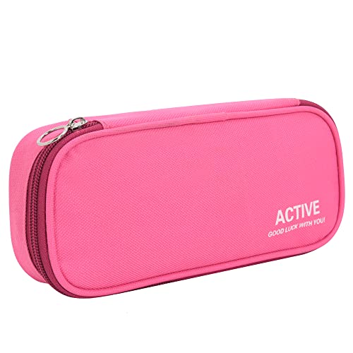 IHIGOGOFA Trousse Scolaire pour Fille et Garçon Grand Capacité Trousse à Crayons 2 Compartiments pour Collège Bureau étudiants Fille Garçon Adulte Adolescent Cover