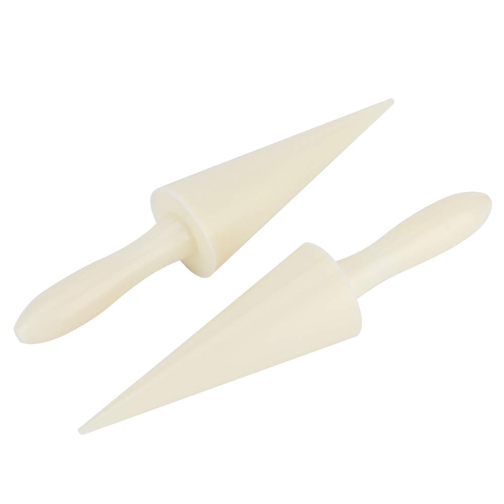 2Pcs Food Grade ABS Thickened Cone mildew, Cream Horn, Ice Cream Cone mildew, Cannoli Tube Baking, Baking Cones Cream Roll mildew Kitchen Cooking Baking Accessory