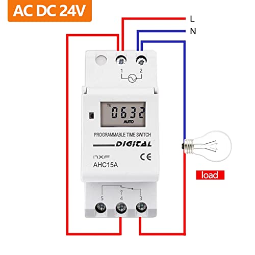 Control de tiempo digital programable 7 días AC 24V 16A para evitar sobrecostes de luz 2