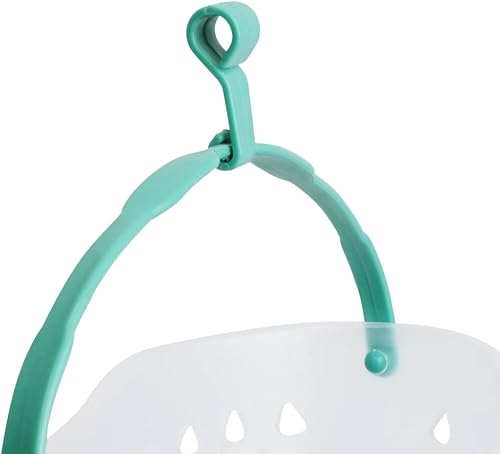 Miniatura 6 de 36 pinzas de plástico para colgar con cesta transparente y gancho, aguamarina, gris, blanco, talla única, (19-290)