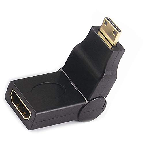 mini HDMI L字 角度調整 可変 変換アダプタ L型 アダプタ オス メス 変換 コネクタ HDMI C端子 金メッキ仕様