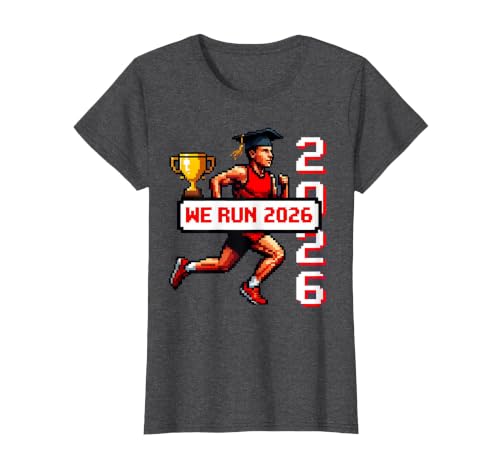 We Run 2026 Class of 2026 Graduate Design T-Shirt, Women, Dark Heather Grey, 3X-Large