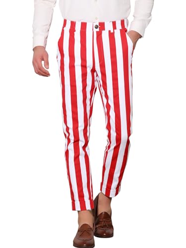 Pantalon de bureau rayé homme coupe ajustée et confortable