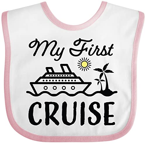 inktastic My First Cruise with Cruise Ship and Palm Trees Baby Bib