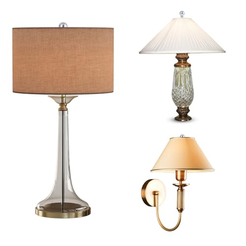 Image of 2 Pack Ball Lamp Finials Lamp Shade Screw Caps 1 /4-28 in Base Metal Knob Topper Finial Lampshade Topper Knob for Table or Floor Lamps