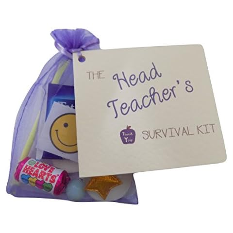Head Teacher Survival Kit. Thank you, Christmas End of term. New teaching job gift Cover