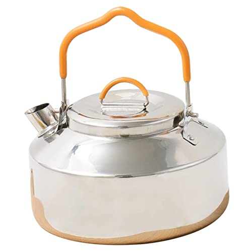 HANABASS Stainless Steel Camping Tea Kettle Lightweight Outdoor Cookware for Boiling Water for Picnics and Hiking Compact Design for Easy Carrying and Safe Use