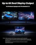 Anker Prime TB5 Docking Station, 14-in-1 Thunderbolt 5 Dock with 120Gbps Max Transfer, 140W Max Charging, Ambient LED Lighting, Cooling System, Up to 8K Display for Thunderbolt 5/4 Laptops