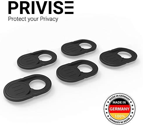 Webcam Cover 5-Pack – Ultra-Slim Camera Cover for Laptop, Tablet & Smartphone – Premium Privacy Protection – Strong Adhesive – Made in Germany – Black