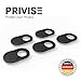 Privise Webcam Abdeckung, Made in Germany, Webcam Cover für MacBook Pro, Laptop, Smartphone, Tablet, iPad, Ultra Dünn, 5er-Set Schwarz