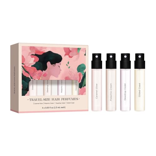 Haarparfüm für Frauen, Hair Fragrance Essential Oil Fast Odors Remove, Parfum Miniaturen-set, Haarduftspray Set, Odor Eliminating Body Mist, Duftendes Körperspray, Langanhaltender Duft (4 Stück)