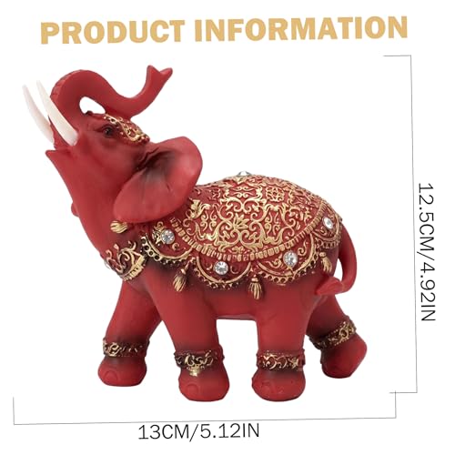 Statue d'éléphant dorée en résine faite main pour étagère chic - 6