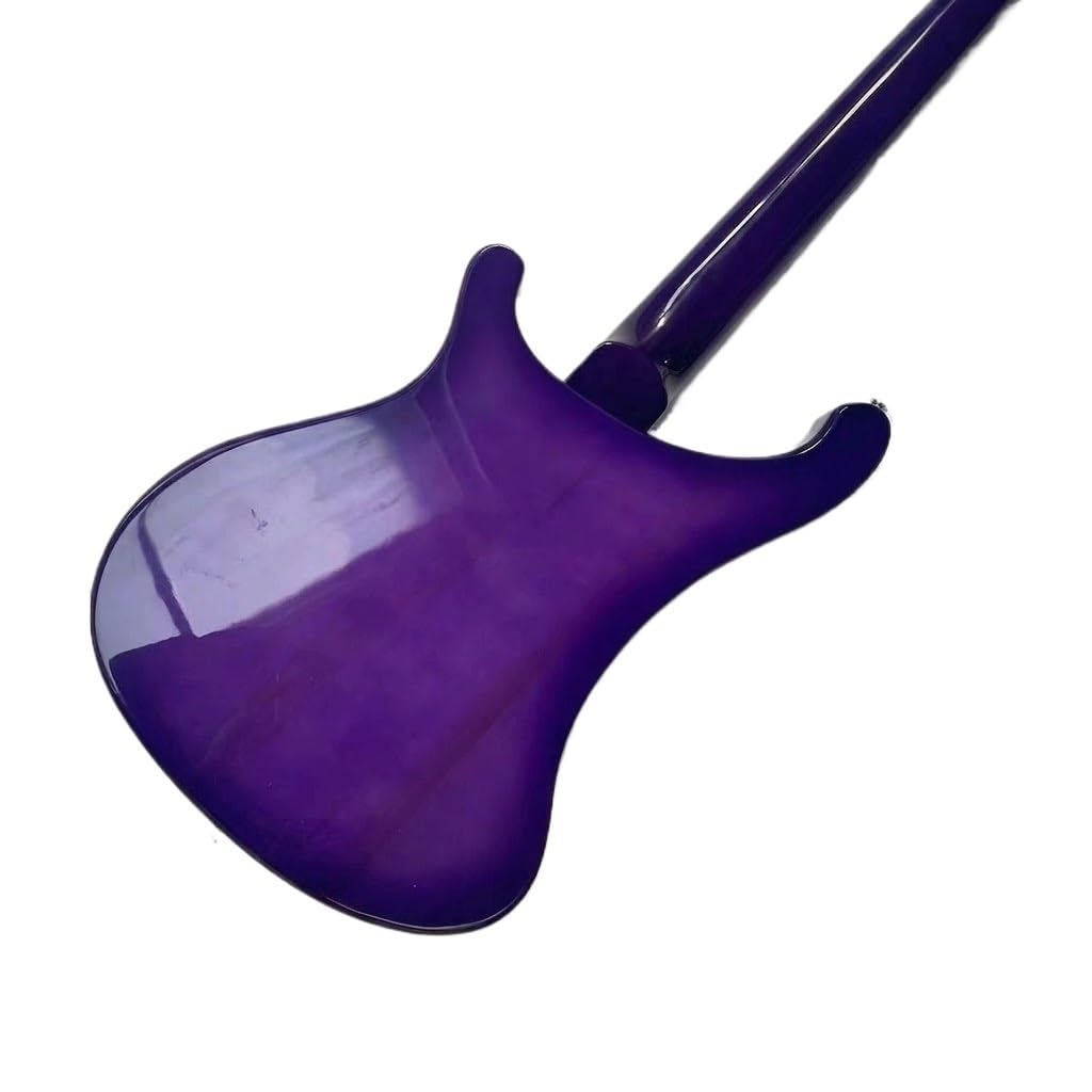 Basso elettrico a corpo solido, stile tributo classico viola con doppi pickup, 4 corde a grandezza naturale for performance sul palco rock (Bajo Eléctrico)