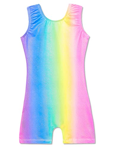 Image of Domusgo Toddler Leotard Gymnastics Long Sleeve, Sparkly Tumbling Dance Leotards for Baby Girls Kids Teens 2-14 Years