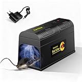 MINENICE Trappola per topi elettrica, trappola elettrica per topi migliorata da 6000 V. Alta potenza per uccidere i ratti all