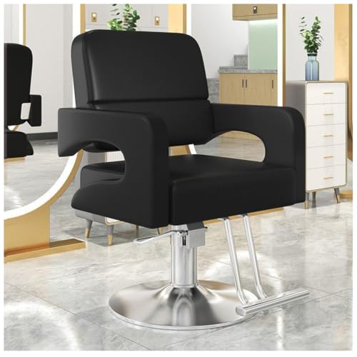 Silla de salón para estilista, giratoria de 360°, bomba hidráulica resistente, altura ajustable, capacidad de 330 libras, silla de peluquería profesional para uso doméstico y de salón