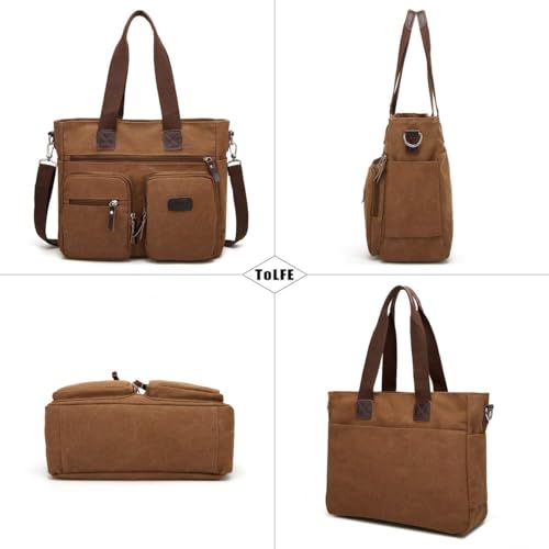 Image of ToLFE Women Top Handle Satchel Handbags Shoulder Bag Messenger Tote Bag Purse Crossbody Bag Travel Work Tote Bag