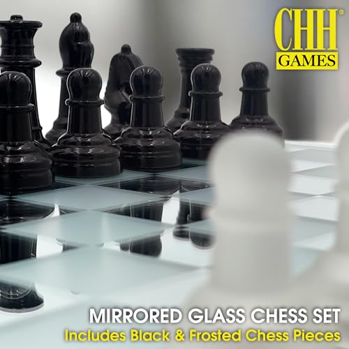 Set de Ajedrez Avant-Garde en Vidrio Esmerilado Negro miniatura 2