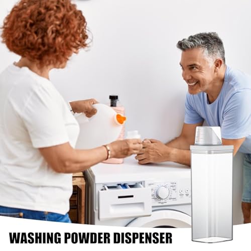 Distributeur de lessive liquide grand format avec bouchon doseur pour buanderie