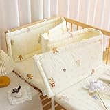 Matériaux de qualité supérieure : Notre Contour de pour Bébé, Tours de Lit en Respirant et Doublure en Maille sont fabriqués en sergé de coton – doux et confortable au toucher, très résistant à l'usure et aux plis, et facile d'entretien. Garnis d'une doublure en coton ferme et très élastique, les bords matelassés empêchent le rembourrage de se déplacer, alliant durabilité et douceur pour l'usage quotidien avec bébé.​