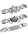 Jetec 3 Pieces Sweater Shawl Clips Dresses Cardigan Collar Brooch Clip Vintage Shirts Clips for Women Girls (Set 6)
