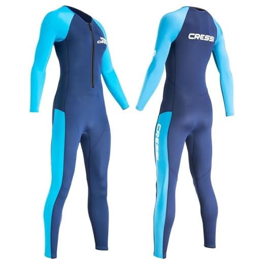 CRESSI Women's Wahoo Lady Monopiece Wetsuit Blue/Azure 2mm M/3 Einteiliger Neoprenanzug 1,5/2 mm Premium Neopren und Elastan, Blau/Azurblau-Damen