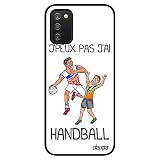 utaupia Coque Samsung A03S Silicone j'peux Pas J'Ai Handball Metal Comique Blanc Drole SM-A037M/DS Coupe d'europe Hand Bande dessinée Galaxy