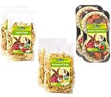 Bestehend aus je 2 x Apfel-Chips, Bananen-Chips, Erdbeer-Körbchen