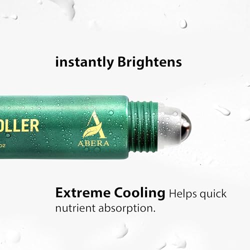 Abera Eye Roller Serum for Men – Eye Bags, Dark Circles & Puffiness Treatment – Mint Essence with Vitamin C & Peptides 0.34 fl oz — view 4