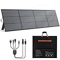 Portable Solar Panel 220W 40V Monocrystalline Foldable Solar Panels Charger Power Backup, IP67 Waterproof Durable for Power Station RV Camping Off Grid Fishing