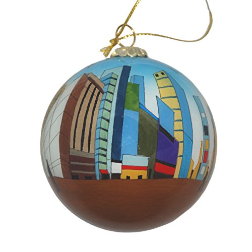 Hand Painted Glass Christmas Ornament - Times Square New York City #TOP1