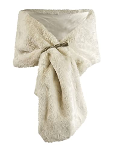 Adrianna Papell womens Faux Fur Wrap