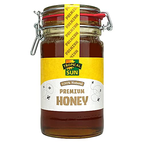 Tropical Sun Premium Honey (Clip Jar), 1kg | 100% Pure & Natural Honey | Perfect for Baking, Sweetening Beverages, or Daily Use | Great for use as a Spread.