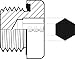 Adaptall 9029-22X1.5A Series 9029 Carbon Steel Countersunk Sealed Plug Without Seal, Male Metric, Carbon Steel