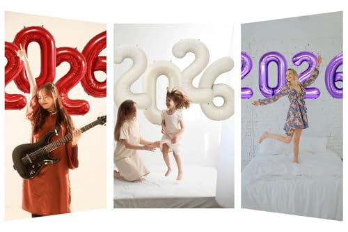 Image of 2026 Purple Foil Numbers Balloons, 32Inch Violet | Huge 2026 Balloons, Lavender Light Purple,For Birthday,Happy New Year Eve, Graduation, Christmas Decorations