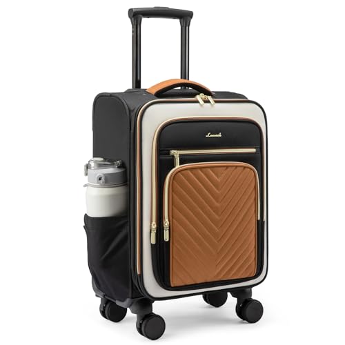 LOVEVOOK 20-Inch Softside Carry-On Luggage with TSA Lock